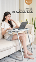 Table d'appoint pour ordinateur portable et plateau TV, réglable en hauteur par ressort mécanique, pour position assise ou debout