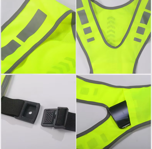 OEM ODM Yüksek Görünürlüklü Spor Yeleği Özel Renk Beden <span class=keywords><strong>Logo</strong></span> Yansıtıcı Koşu Bisiklet Yeleği Toptan Dağıtım İçin - Product Image 3