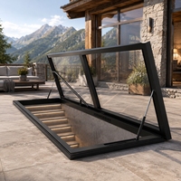 Puits de lumière sur mesure en aluminium pour véranda de villa, éclairage professionnel avec portes et fenêtres en PVC et verre acrylique, utilisation électrique