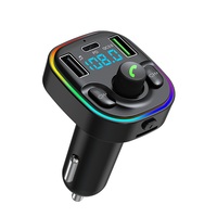 Kit de chargeur de voiture double USB TF 7 couleurs, lecteur MP3 audio, émetteur FM sans fil Bluetooth, stéréo portable, charge rapide QC