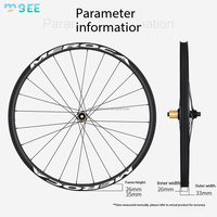 Jeu de roues en carbone SeeMore Thru-axle Central Lock Disc Brake Boost Freehub MS/HG/XD 60t Ratchet 27,5 pouces XC