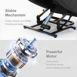 <span class=keywords><strong>Fauteuil</strong></span> inclinable électrique médical à double moteur, grande taille, gris foncé, avec porte-gobelets et chargeur USB, pour personnes âgées - Product Image 3