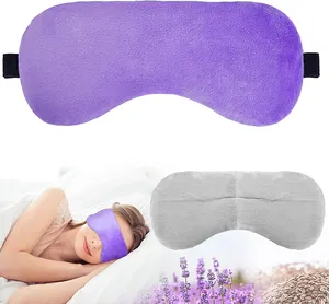 Adjustable Elastic Strap Lavender Eye Mask Gel Hot and Cold Aromatherapy Eye Mask Flaxseed