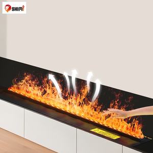 Cheminée électrique d'intérieur à décor de cheminée 3d chauffante à la flamme Cheminée électrique de luxe à vapeur d'eau pulvérisée par LED - Product Image 4
