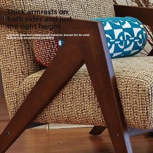 Poltrona Singola Richard all'Ingrosso, Stile Minimalista Moderno, Arredamento per Soggiorno, Sedia da Balcone per il Relax, Poltrona di Design in Legno - Product Image 4