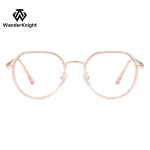 Bán buôn TR90 kết hợp kim loại cảnh tượng khung phụ nữ quang thời trang kính chống ánh sáng màu xanh chặn - Product Image 3