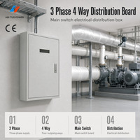 Boîte de distribution électrique multifonctionnelle à 3 phases et 4 voies avec interrupteur principal et certificat CE