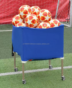 Chariot de rangement pliable en alliage d'aluminium avec tissu Oxford et roues universelles pour le basketball, le football et le volley-ball - Product Image 3