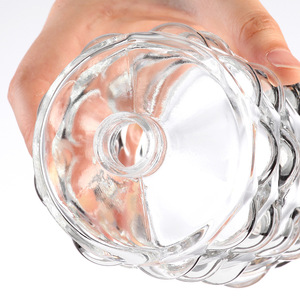 Botella de cristal europea de 500mL para whisky XO, vino tinto, brandy, Tequila, Ron y Ginebra, diseño plano sellado con corcho - Product Image 2