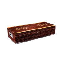 Armoire personnalisée en bois de cèdre laqué piano Boîte à cigares de luxe faite à la main