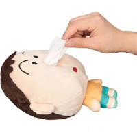 Boîte à mouchoirs amusante Adai, boîte à mouchoirs co-marquée Crayon Shin-chan en peluche, pendentif pour sac à dos, petite capacité