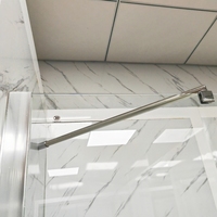 Écran de douche séparé en verre trempé sec-humide personnalisable sans cadre pour salle de bain