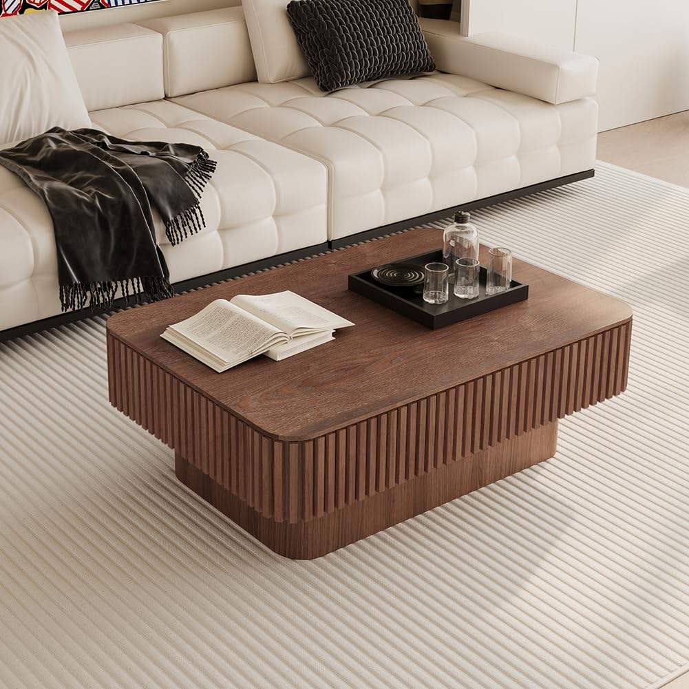 fluted coffee table