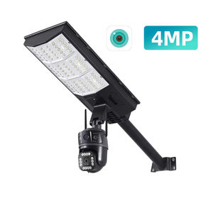 KERUI kamera lampu jalan 2-in-1, 4MP kamera luar ruangan tenaga surya 4G Panel keamanan gerak manusia lensa ganda ICSee pengawasan CCTV IP66 - Product Image 1