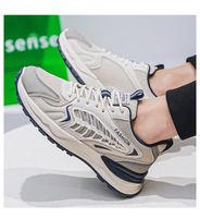 Chaussures décontractées pour hommes, nouvelle conception respirante en maille, semelle épaisse, chaussures de course tendance pour augmenter la taille