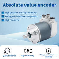 Encodeur absolu EtherCAT SAS M58 58mm à arbre creux multi-tours pour machine-outil CNC, broche de tour-fraiseuse 5 axes avec retour d'information Ethernet