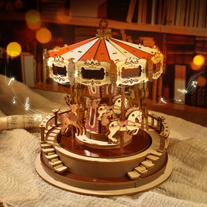 TOMOQ 2026 Nouveau carrousel <span class=keywords><strong>Puzzle</strong></span> en bois <span class=keywords><strong>3D</strong></span> Jouets Ornement romantique - Product Image 1