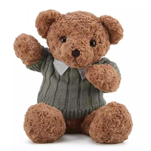 Vintage Style Sweater Teddy Bear <b>Stuffed</b> Animal Curly Fluffy Plush Bear <b>Toy</b> For Wedding Gift Kids Room Table Cabinet Ornament - Product Image 5