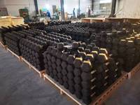 Approvisionnement en usine de Nantong Haltère hexagonal en caoutchouc durable de haute qualité, non toxique et inodore de poids libres