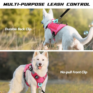 Harnais pour <span class=keywords><strong>chien</strong></span>, harnais pour animaux de compagnie réglable sans traction, réfléchissant, entraînement facile, contrôle facile, gilet pour animaux de compagnie, harnais pour chiens de service pour grands chiens - Product Image 3