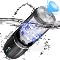 Godet de masturbation masculin 2-en-1 avec 7 modes de succion rotatifs, Godet 'Deep Throat' et Godet 'Airplane', Jouets sexuels pour hommes