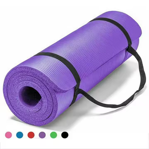 Venta al por mayor Maifarer 10mm de espesor NBR alta densidad Yoga Mat 183x61cm personalizado impreso antideslizante plegable impermeable con correa de transporte - Product Image 6