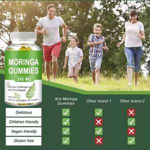 OEM Private Label Moringa Supplement Moringa Gummies Conplex of Moringa <b>Leaf</b> and Seed Extracts - Product Image 3