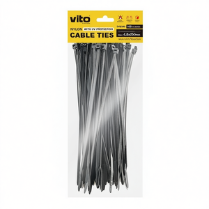 Attaches-câbles Vito 4,8x250mm en nylon avec protection UV, 100 pièces - Product Image 2