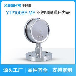 Manómetro de vacío de diafragma Suzhou XuanSheng YTP100BF-MF de 100 mm de acero inoxidable -0.1 a 0.3 MPa - Product Image 2
