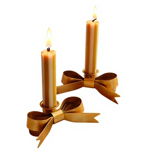Brass Candlestick Holder <b>Tall</b> Decorative Brass Candle Snuffer Metal Candle Stand for Home Wedding <b>Table</b> Centerpiece - Product Image 2