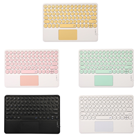 Keyboard nirkabel 2.4g harga pabrik dengan touchpad gigi biru Spanyol mini teclado keyboard isi ulang untuk tablet