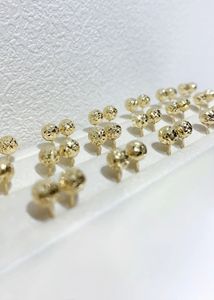 Xinfly 18K Gold Jewelry Wholesale Custom Engraved Stud Earrings Bulk Order with Free Gift <b>Box</b> MOQ 2 Pairs - Product Image 4