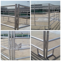 12 pies portátil de alta resistencia de metal galvanizado pluma redonda ganado Corral ganado granja caballo patio valla paneles