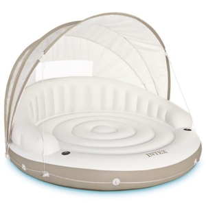 <span class=keywords><strong>INTEX</strong></span> 58292 CANOPY ISLAND Île flottante <span class=keywords><strong>gonflable</strong></span> avec dossier, pare-soleil en tissu détachable, porte-gobelet 2 - Product Image 2