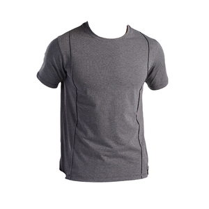 T-shirt de sport décontracté pour homme, 100% coton, manches courtes, coupe oversize et bio, grande taille, uni, broderie, tissu tricoté 180g - Product Image 1