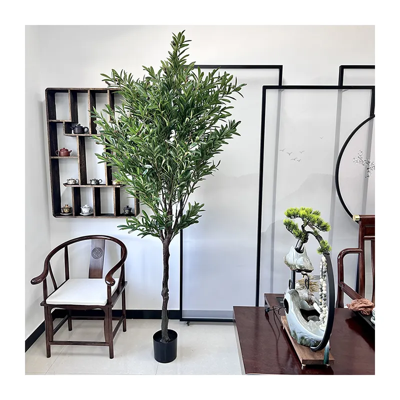 Grosir desain baru tanaman palsu pohon zaitun buatan untuk rumah kantor belanja Mall dekorasi toko