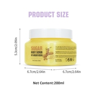 Gommage corporel naturel et biologique à base de sucre, parfum jasmin, pour une exfoliation douce, crème hydratante pour les pieds, vente en gros RTS