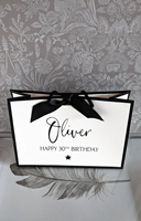 Sacs souvenirs d'invités de mariage blancs et noirs de luxe personnalisés sac cadeau d'anniversaire avec logo personnalisé