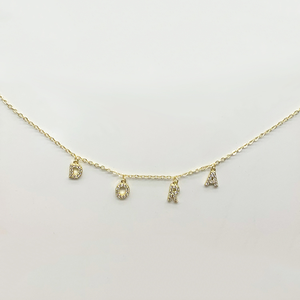 Collier en argent Sterling 925 personnalisé, pendentif avec nom mora, <span class=keywords><strong>diamant</strong></span> en Cz, personnalisé - Product Image 3