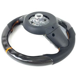 Accessoires de voiture pour <span class=keywords><strong>Mini</strong></span> Cooper <span class=keywords><strong>Countryman</strong></span> Clubman S SE JCW, <span class=keywords><strong>volant</strong></span> personnalisé en cuir Napa et fibre de carbone, 2016-2020 - Product Image 4