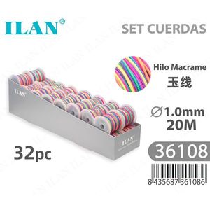 Set di Filo per Macramè Ilan 1.0 mm x 20 m Multicolore per Forniture Artigianali - Product Image 3