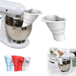 Entonnoir de cuisine pliable en silicone en forme de V avec trou de suspension pour batteur sur socle, idéal pour la pâtisserie et le transport, cadeau idéal pour la voiture - Product Image 2