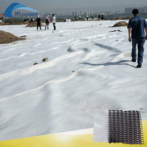 Géogrille de drainage géocomposite avec géotextile non tissé, filet de drainage 3D pour déponement - Product Image 5