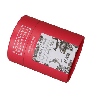 Cajas de cilindro personalizadas para dulces, tubo de papel redondo rojo con bordes gruesos, de buena calidad - Product Image 6