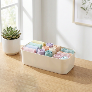 Nouvelle boîte de rangement pour vêtements 2026 en PP à 100 %, organisateur de sous-vêtements et chaussettes à trois compartiments séparés pour armoire - Product Image 5