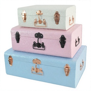 Luxury Suitcases Set of Three Long Lasting Nice Quality Unique <b>Trunk</b> Box With Three Different Color Tones Made in India - Product Image 1