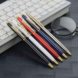 Nouveau stylo à bille rotatif en métal fin de haute qualité, personnalisable avec logo multicolore, promotionnel - Product Image 1