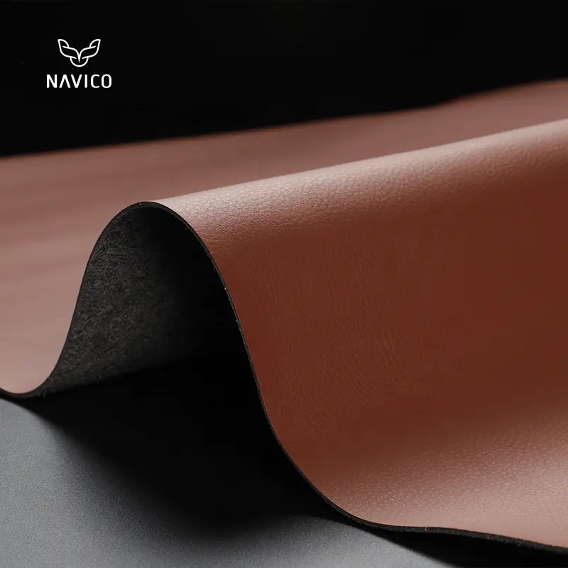 Black PU faux leather automotive interior material Automotive interior microfiber fabric