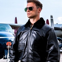 Blouson de moto rétro oversize en cuir PU et coton pour hommes et femmes, style pilote, avec col rabattable en fourrure, fermeture éclair, idéal pour l'hiver