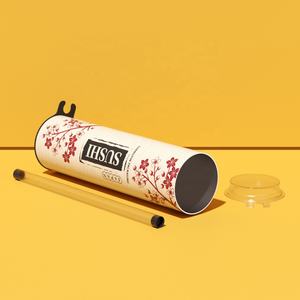 Tubo <span class=keywords><strong>di</strong></span> <span class=keywords><strong>Carta</strong></span> Personalizzato per Sushi con Bacchette, Confezione Cilindrica in <span class=keywords><strong>Carta</strong></span> per Imballaggio Alimentare - Product Image 3